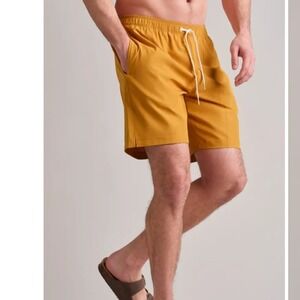 Rhone R&R 7.5-Inch Swim Trunks Mens Large Harvest Brown Goldfusion Large NEW
